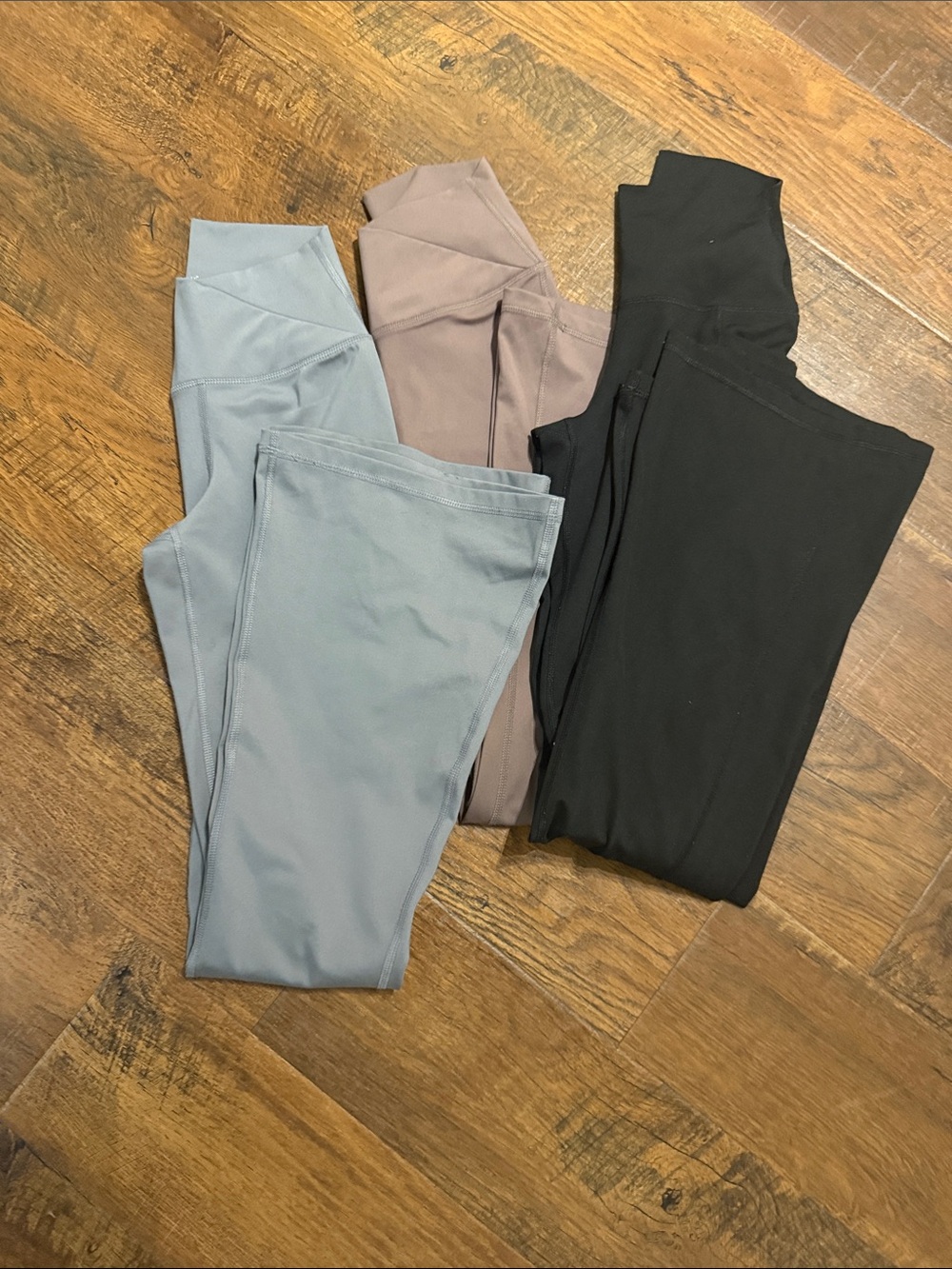 Women’s High-Waist Active Leggings - Black, Mauve, Light Blue